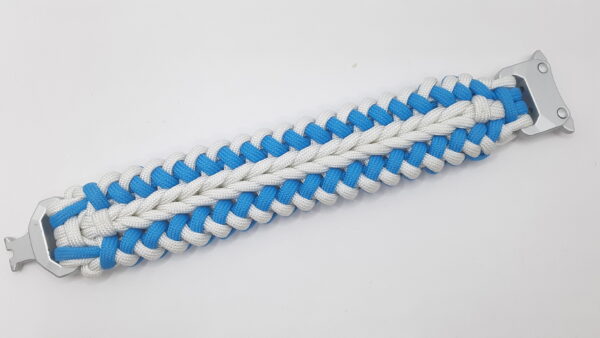 Israeli flag colors 550 Paracord Bracelet - Image 2
