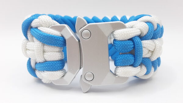 Israeli flag colors 550 Paracord Bracelet - Image 4